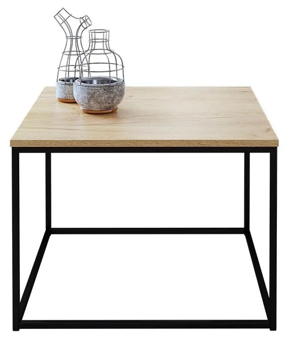 Masă de cafea Gwendolyn (negru mat + Stejar craft). 1059366