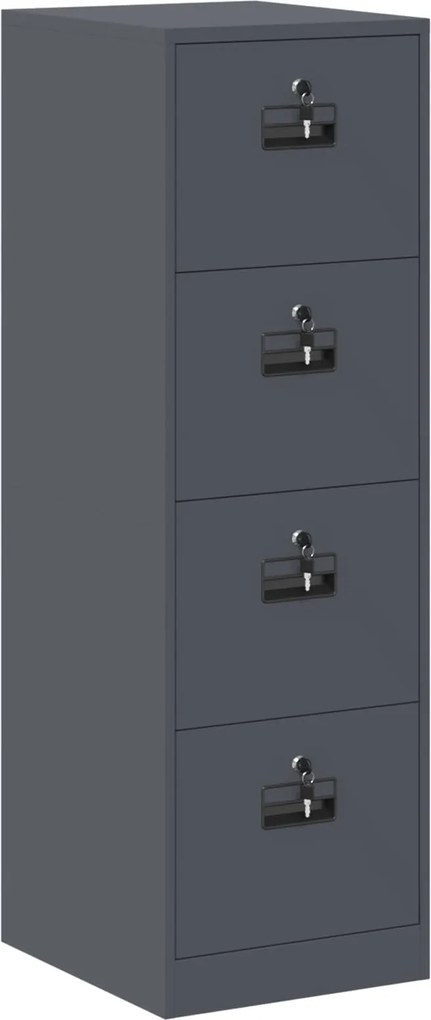 vidaXL Dulap pentru Fișiere cu raft 2 pcs Antracit 44 x 50 x 106.5 cm