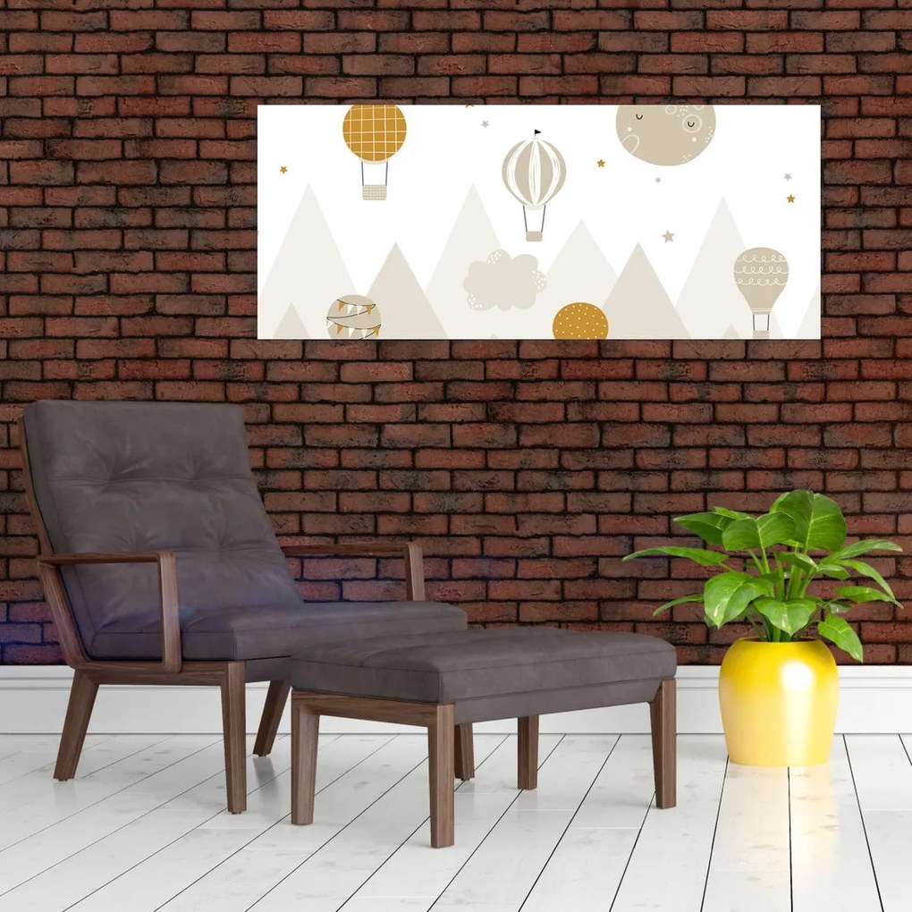 Tablou - Baloane zburătoare (120x50 cm)