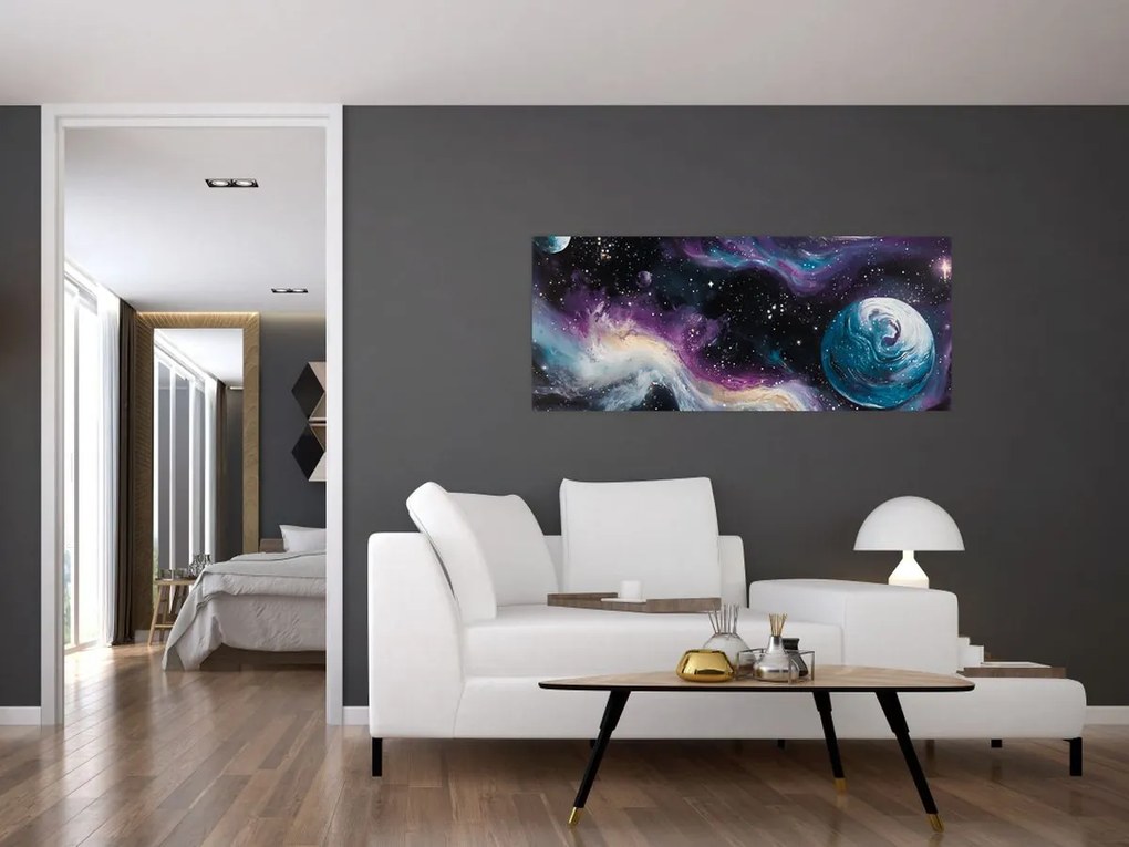 Tablou - Univers pictat (120x50 cm)