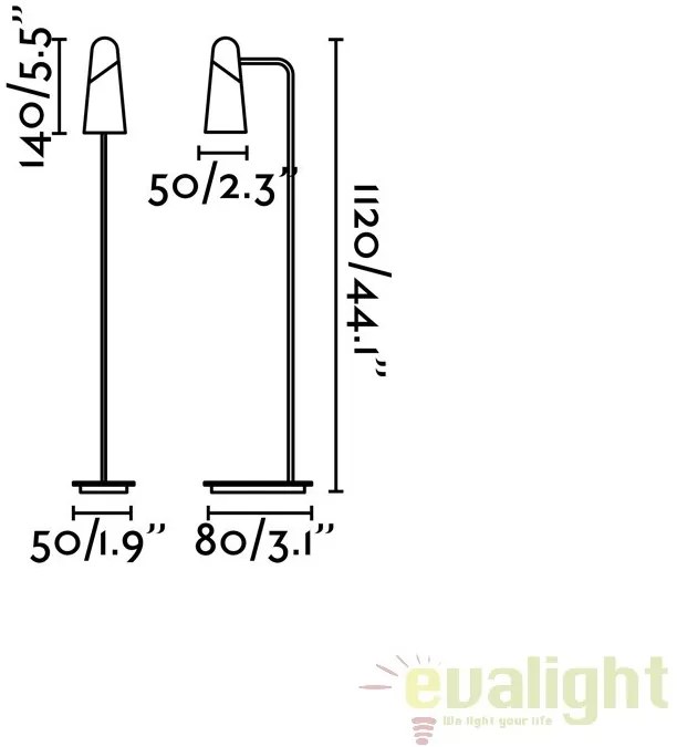 Lampadar LED design modern minimalist LAO negru 29049