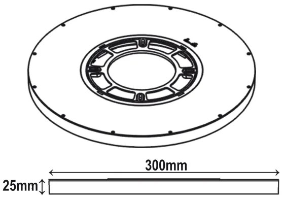 Plafonieră LED REVIT LED/24W/230V d. 30 cm alb Top Light