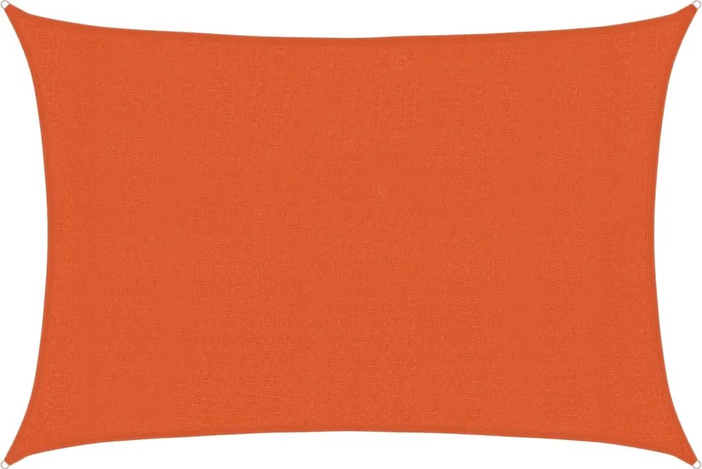 vidaXL Pânză parasolar, portocaliu dreptunghiular 3x5 m HDPE 160 g/m²