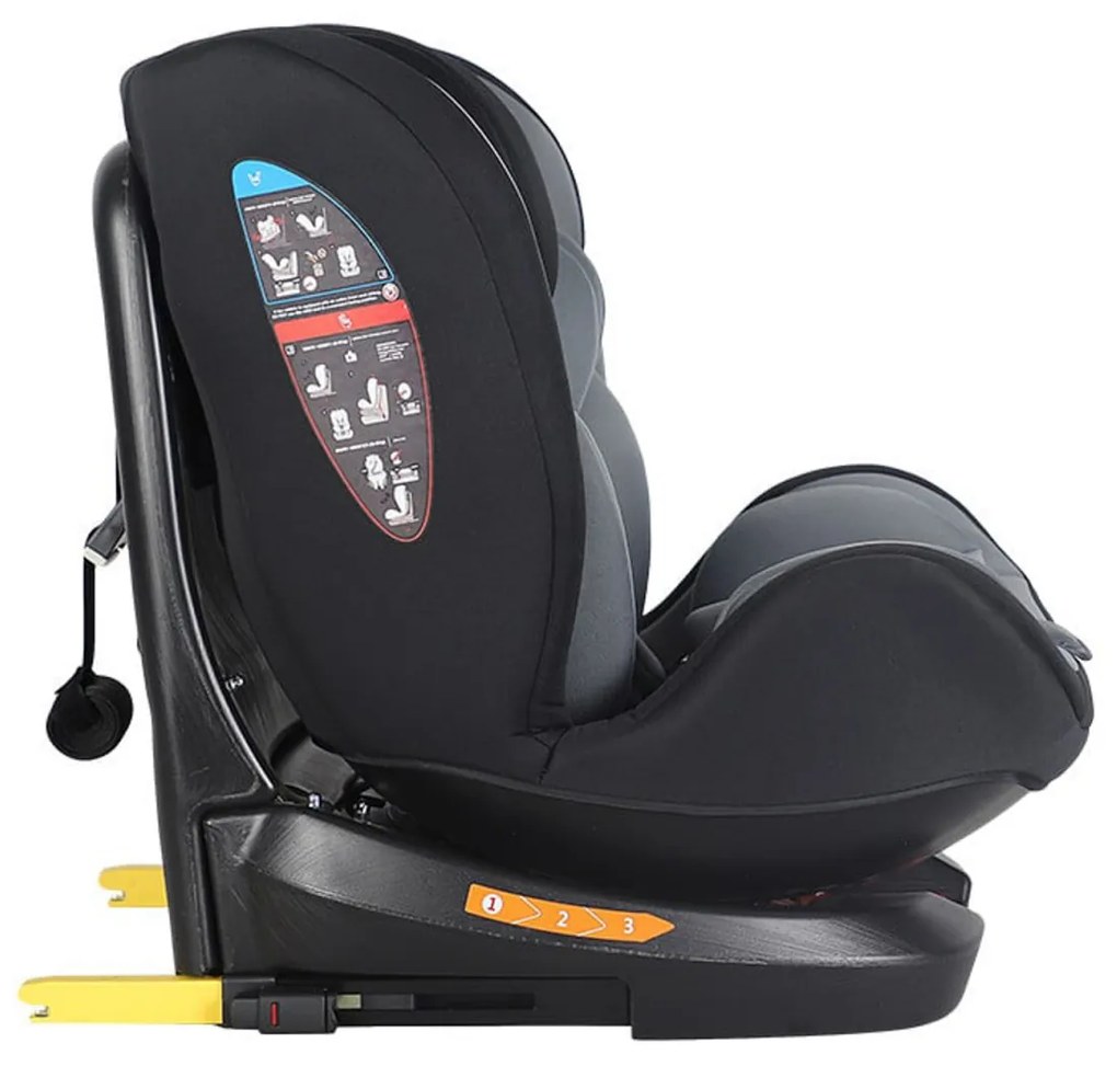 Scaun Auto cu Isofix NOVOKIDS™ Safety Seat 6000, Cu rotire 360 grade, 0-36 kg, Tetiera reglabila pe inaltime, Omologare R-129 i-Size, Transformabil