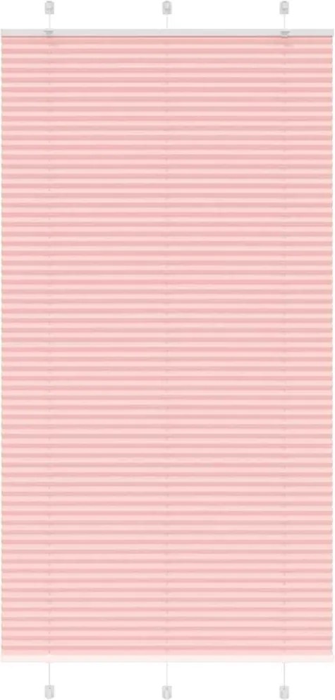 vidaXL Jaluzea plisată roz 110x200 cm Lățime țesătură 109,4 cm