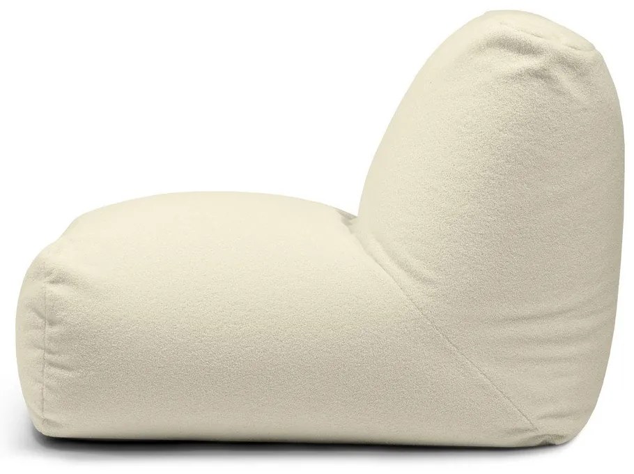 Fotoliu bean bag gri deschis cu tapițerie din țesătură bouclé Tube – SLOWDOWN