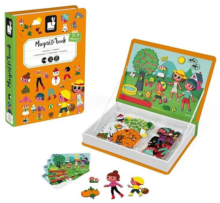 Janod - Set interactiv magnetic MAGNETIBOOK anotimpuri