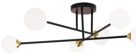 Lustră aplicată Orion DL 7-786/6 SNOWWHITE 6xG9/20W/230V d. 84 cm negru/auriu