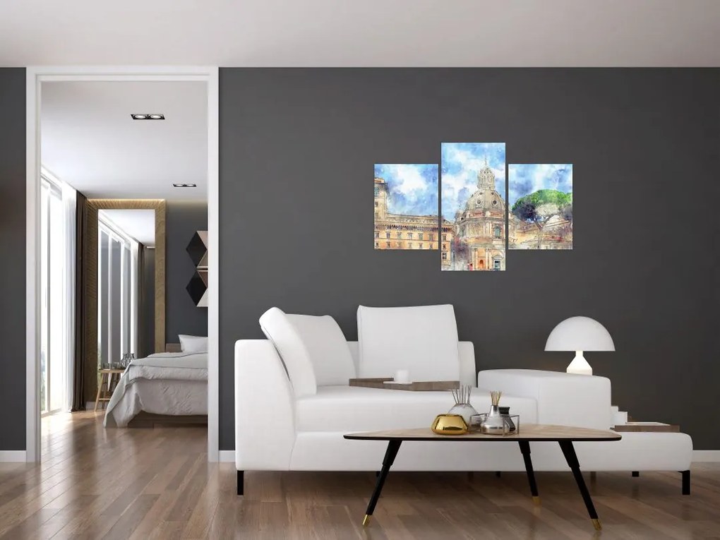 Tablou - Biserica Santa Maria di Loreto, Roma, Italia (90x60 cm)
