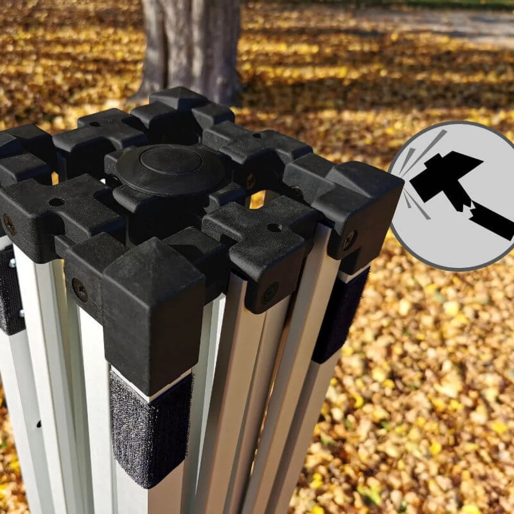 Foișor de grădină pliabil 3x3 m | Protecție UV/PVC premium | Construcție robustă BRIMO | Montaj rapid fără scule - fără pereți - Verde