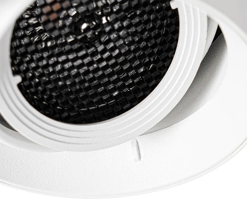 Spot modern îngropat alb GU10 AR70 rotund fără rama - Oneon Honey