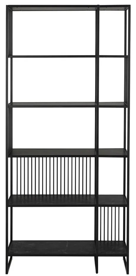 Bibliotecă neagră cu aspect de piatră 85x185 cm Strington – Actona