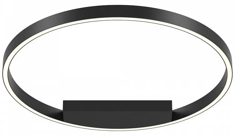 Plafoniera moderna neagra rotunda minimalista cu led Maytoni Rim d60