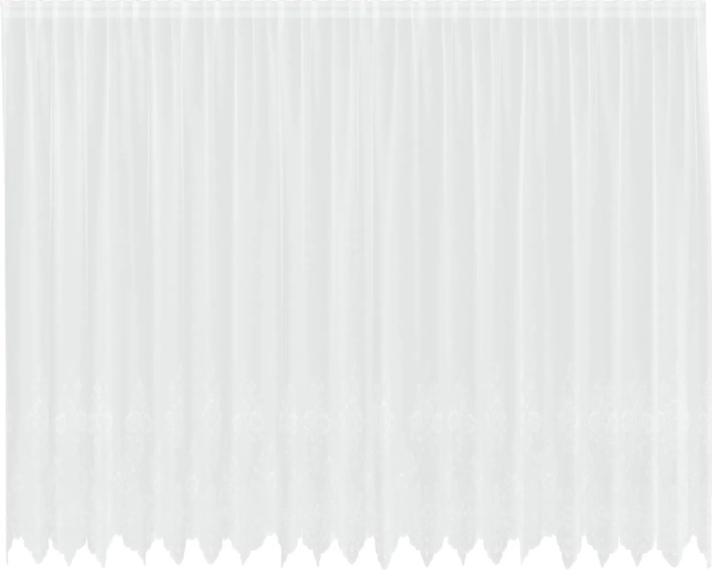 vidaXL Cortină din Dantelă cu perdele Alb 200 x 500 cm Poliester