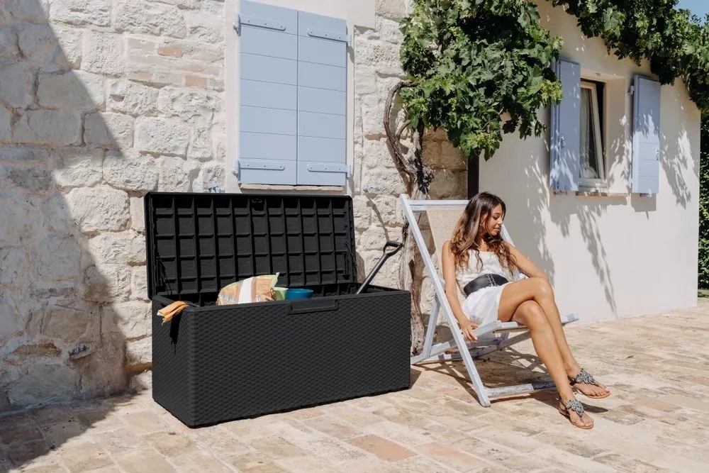 PORTOFINO záhradný plastový úložný box 270 L - grafit