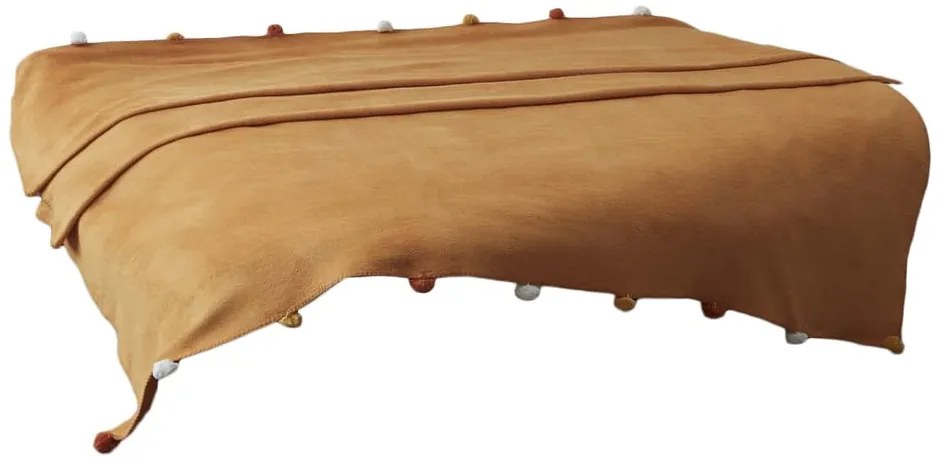 Cuvertură galben-muștar din polar, fleece 150x200 cm Pom Pom – Mijolnir