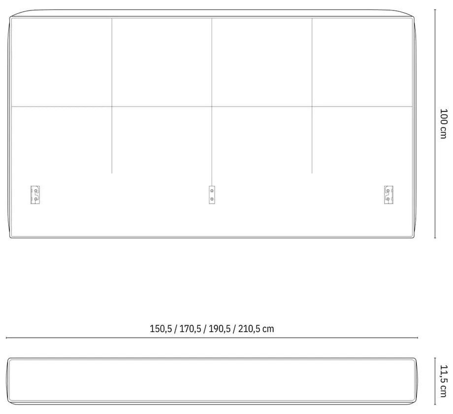 Pat matrimonial gri închis tapițat cu spațiu de depozitare cu somieră 160x200 cm Simon Darren – Micadoni