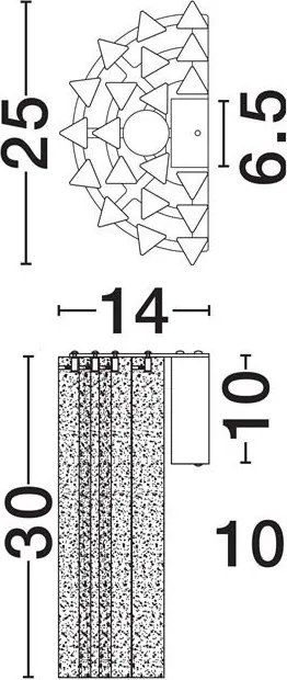 Aplica de perete LED design decorativ NOL