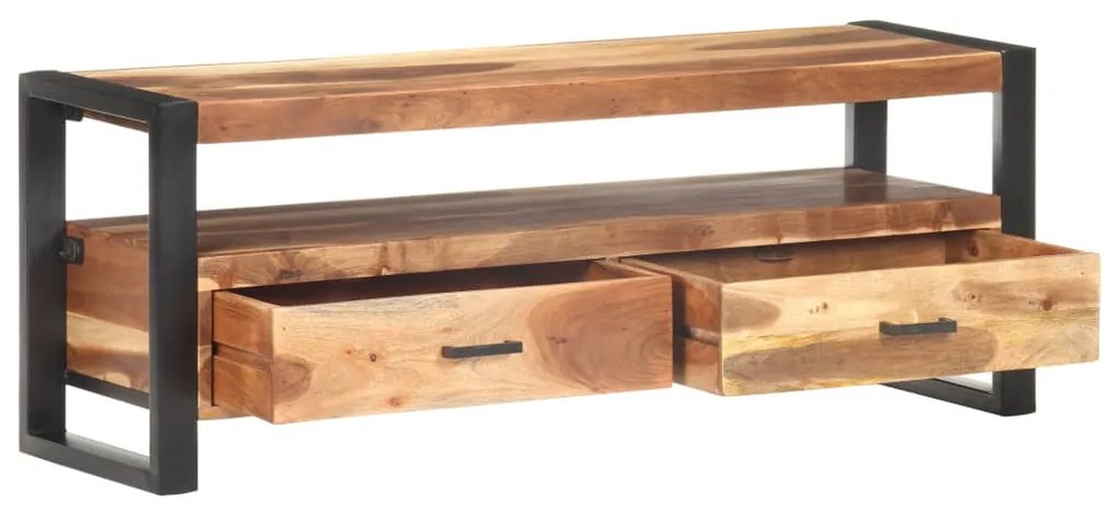 321551 vidaXL Comodă TV, 120 x 35 x 45 cm, lemn masiv cu finisaj sheesham