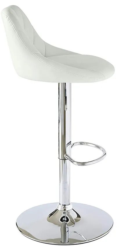 2 buc scaune de bar cu spatar-alb