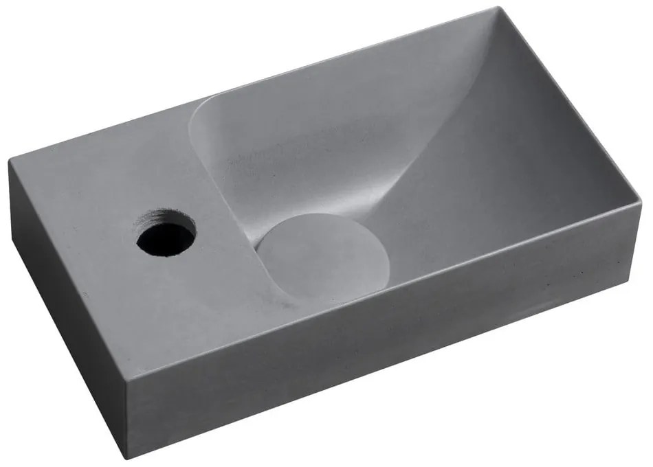 Chiuvetă mică pentru WC gri din beton 31x17 cm Piccolino – Sapho