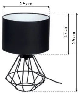 Lampă de masă COLIN 1xE27/60W/230V