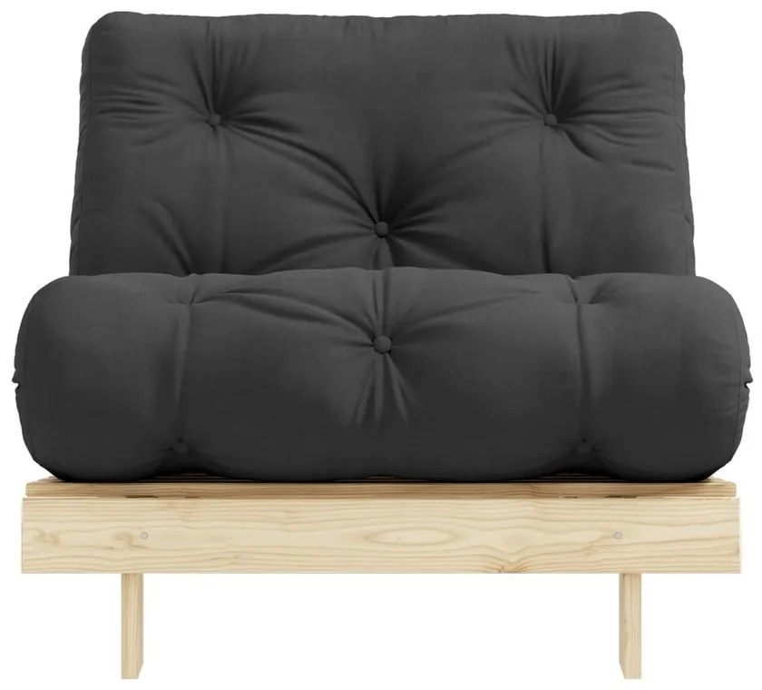 Fotoliu variabil Karup Design Roots Raw/Dark Dark Grey