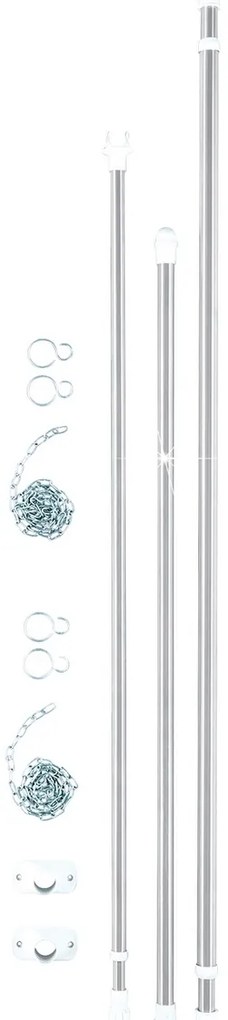 Wenko Sistem telescopic de agățători din 3 piese,inox