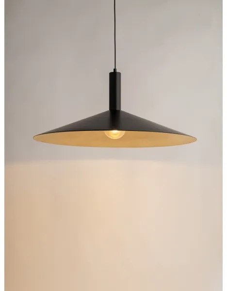 Lustră pe cablu CAPRI 1xE27/15W/230V d. 70 cm negru/auriu