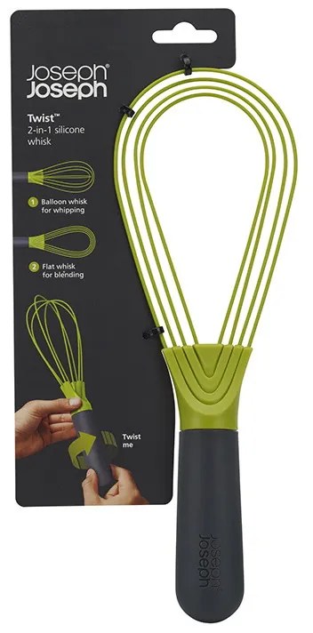 Tel Joseph Joseph Twist 10539, Silicon rezistent la caldura, 2 in 1, Fara BPA, Gri/verde