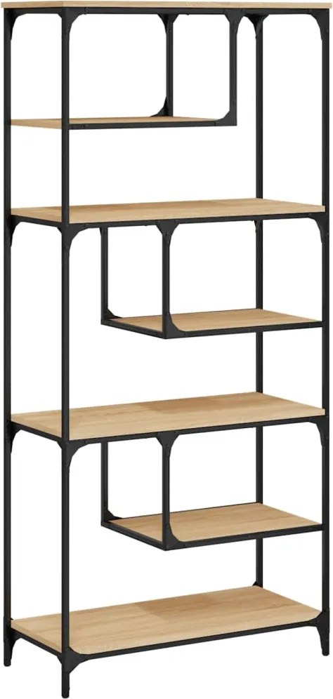 vidaXL Bibliotecă, stejar sonoma, 81x36x176 cm, lemn compozit