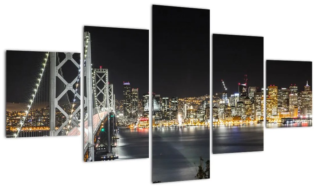 Tablou cu podul Brooklin și New York (125x70 cm), în 40 de alte dimensiuni noi