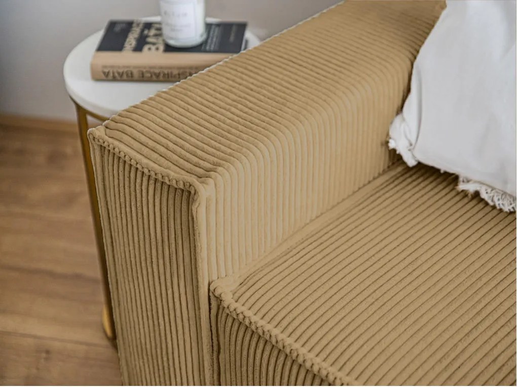 Fotoliu cu taburet SMART SET, mustariu