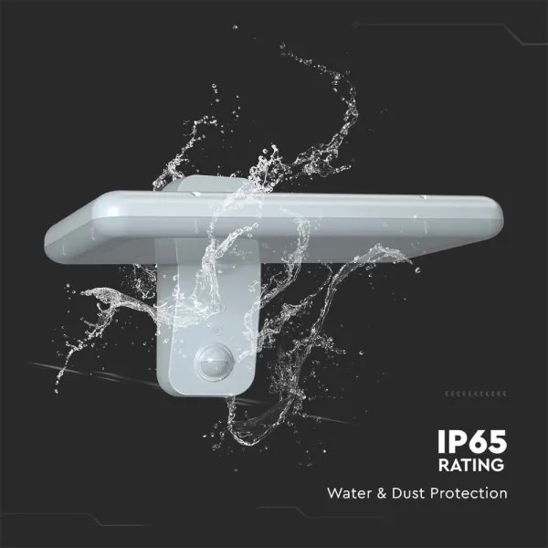 LED lampă solară de perete cu senzor, 15W, 3,2V, 4000K/6000K, IP65, albă