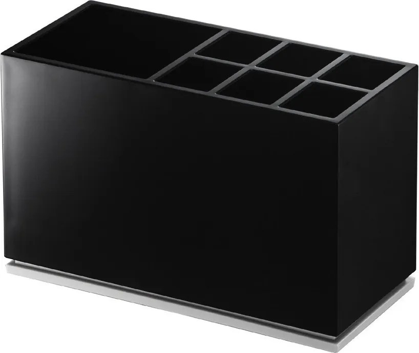 Suport pentru periuța de dinți negru din plastic Mist – YAMAZAKI