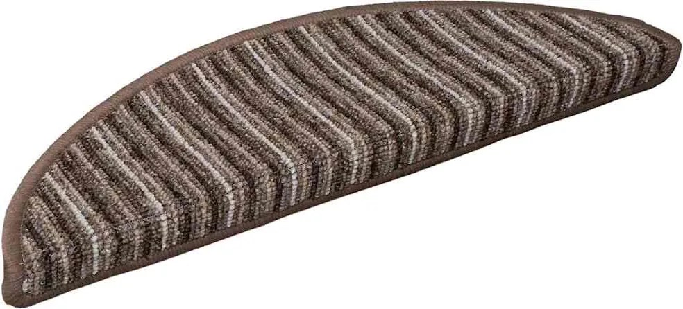 vidaXL Mochete autocolante pentru scară 15 pcs Maro 56 x 17 x 3 cm