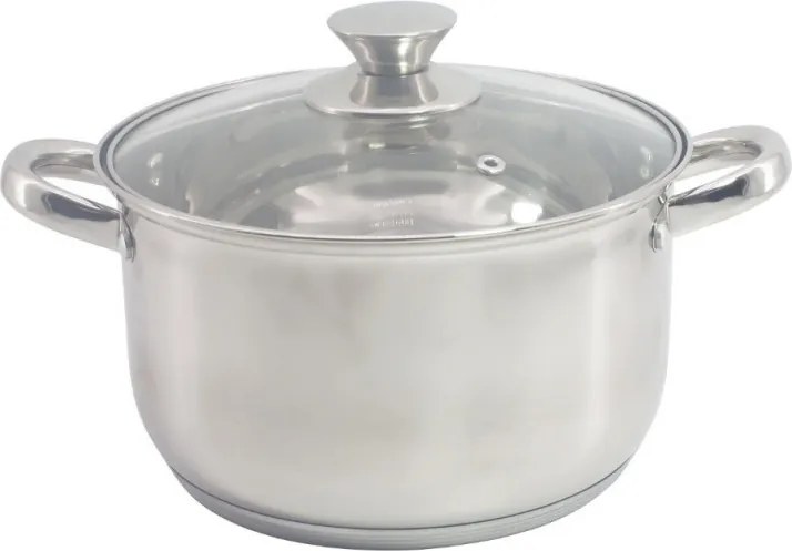 Oala cu capac Rosberg R51210L28, 28 cm, 10 l, Toate plietele inclusiv inductie, Otel inoxidabil