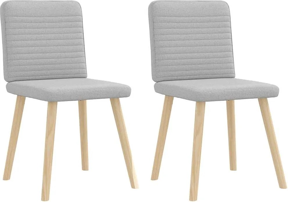 vidaXL Scaune de sufragerie 2 buc țesătură gri nor