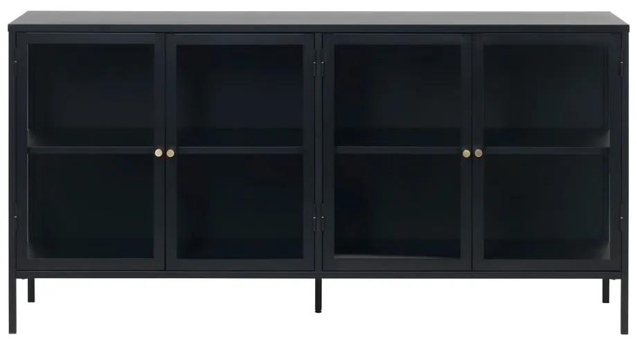 Vitrină neagră din metal 170x85 cm Carmel – Unique Furniture