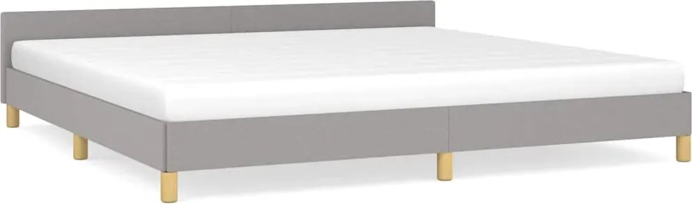 vidaXL Cadru de pat fără saltea, gri deschis, 200x200 cm, textil