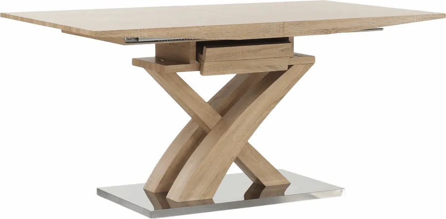 Masă dining,  stejar, 160-200x90 cm, BONET NEW TIP 2