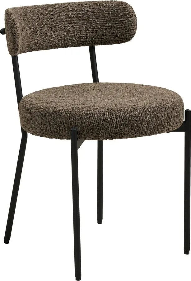 Scaun de dining maro tapițat Badalona – House Nordic