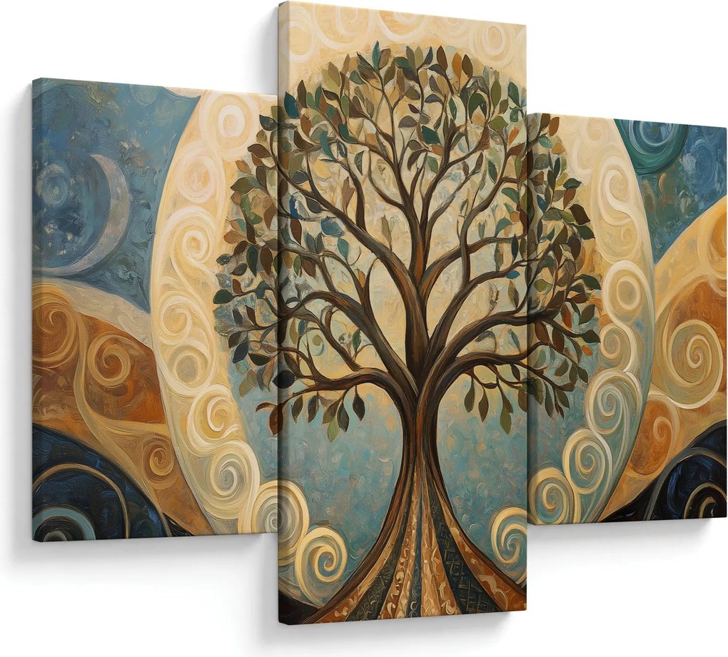 Tablou – Arborele vieții și spirale (90x60 cm)