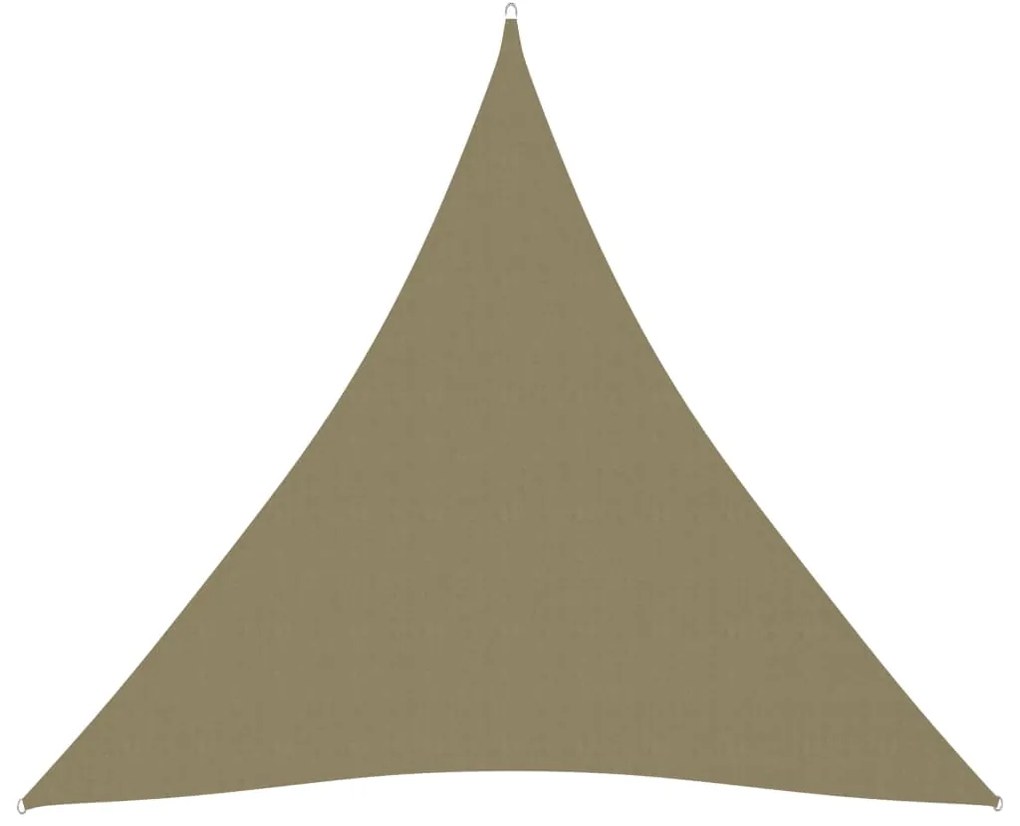 Parasolar, bej, 4x4x4 m, tesatura oxford, triunghiular