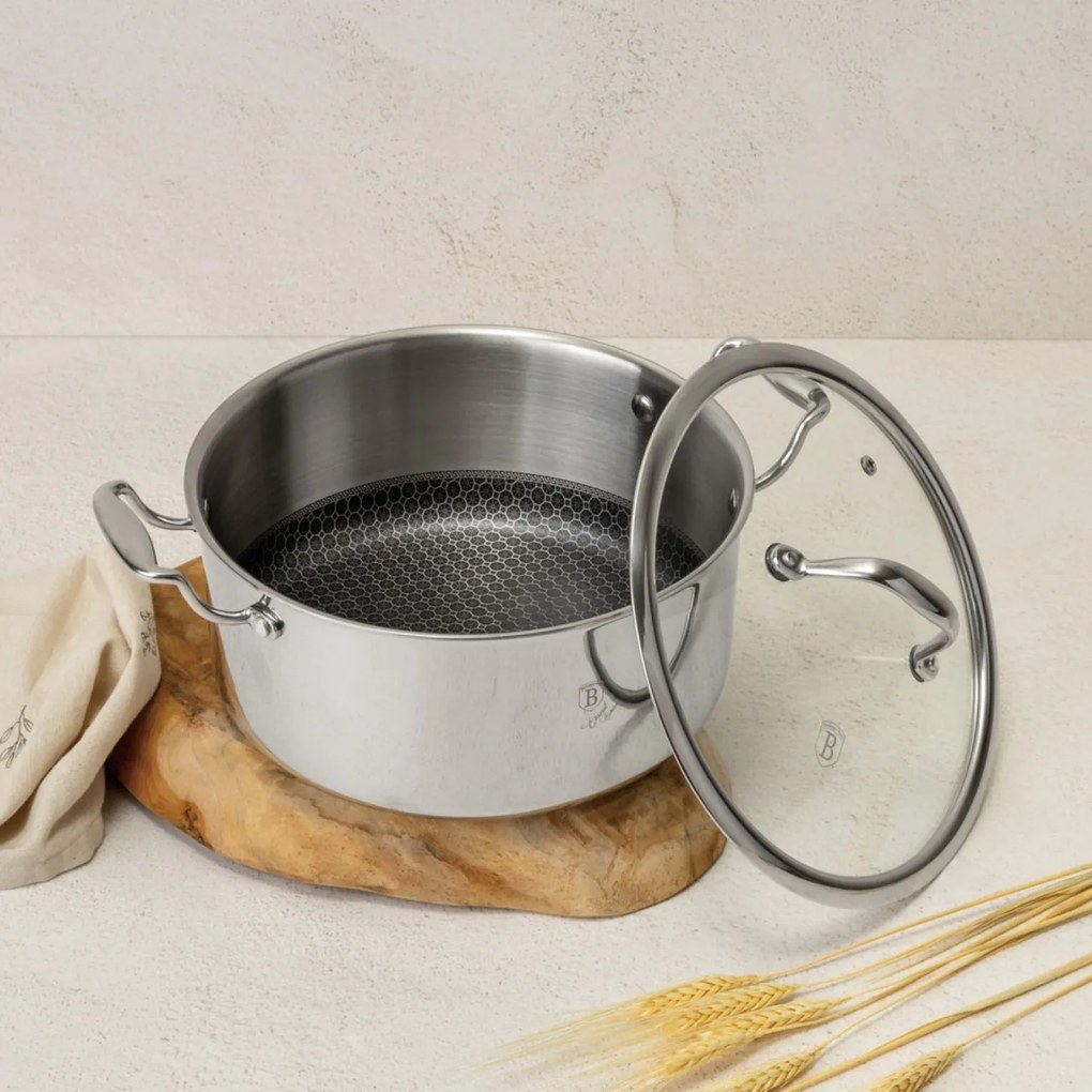 Set oale si tigai inox 6 piese Eternal Berlinger Haus BH 8517, compatibile inductie si cuptor