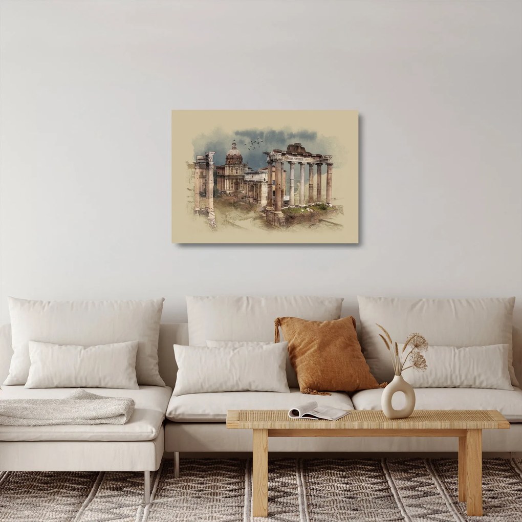 Tablou pe sticlă - Forumul Roman, Roma, Italia (70x50 cm)