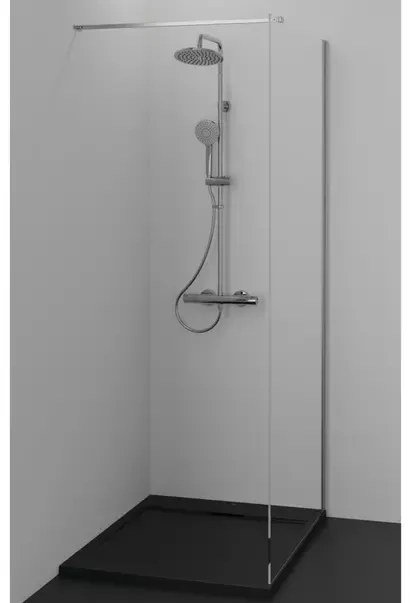 Paravan de dus tip Walk-in Ideal Standard i.life 100x200 cm sticla 8 mm argintiu