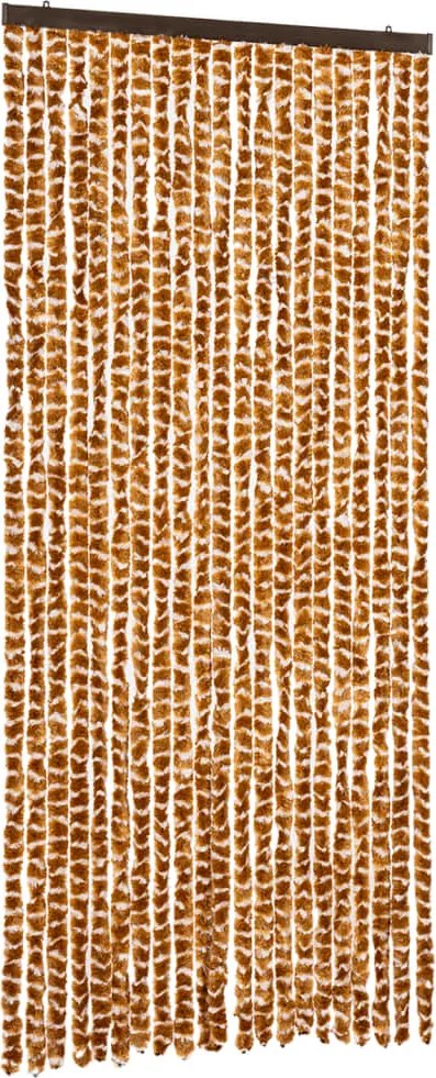 vidaXL Perdea pentru insecte, ocru și alb, 90 x 220 cm, chenille