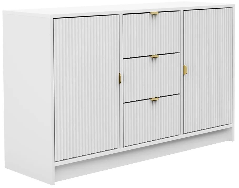 Comodă Rozoma 2D3SZ (Alb velvet + auriu) . 1103671