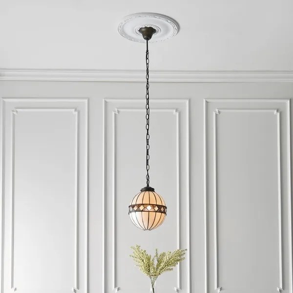 Endon 67044 - Lustră suspendată Tiffany FARGO pe lanț, 1xE14/40W/230V, Ø 25,5 cm